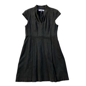 Trina Turk Workwear Cap Sleeve A-Line Dress Size 12 Gray